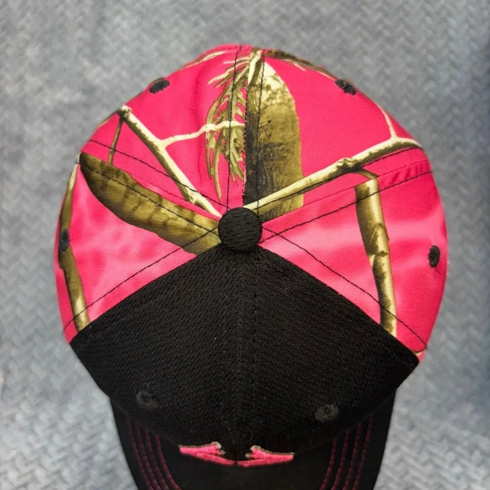 Paramount Outdoors Realtree APC Pink Camo Black Embroidered Hat Cap 1234